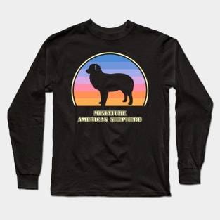 Miniature American Shepherd Vintage Sunset Dog Long Sleeve T-Shirt